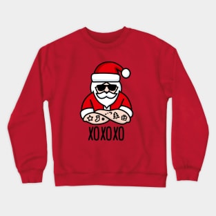 xoxoxo xoxo ho ho ho Hugs and Kisses Santa Claus ugly Christmas Crewneck Sweatshirt